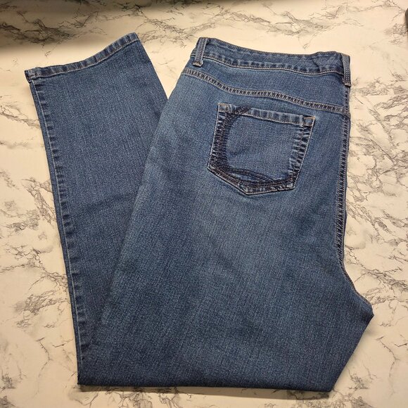Gloria Vanderbilt 20W Medium Wash Blue All Round Slimming Effect Slim Leg Jeans - Picture 1 of 10